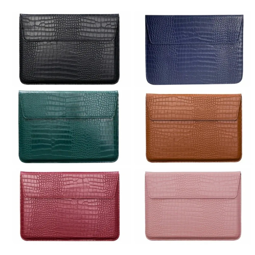 Magnetic Closure 13inch Laptop Bags Leather Bracket Laptop Sleeve Pouch Waterproof Lightweight Notebook Sleeve