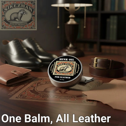 Mink Oil Leather Conditioner Balm for All Leather Products – Natural Odorless Care Cream for Shoes, Boots, Bags, Sofa