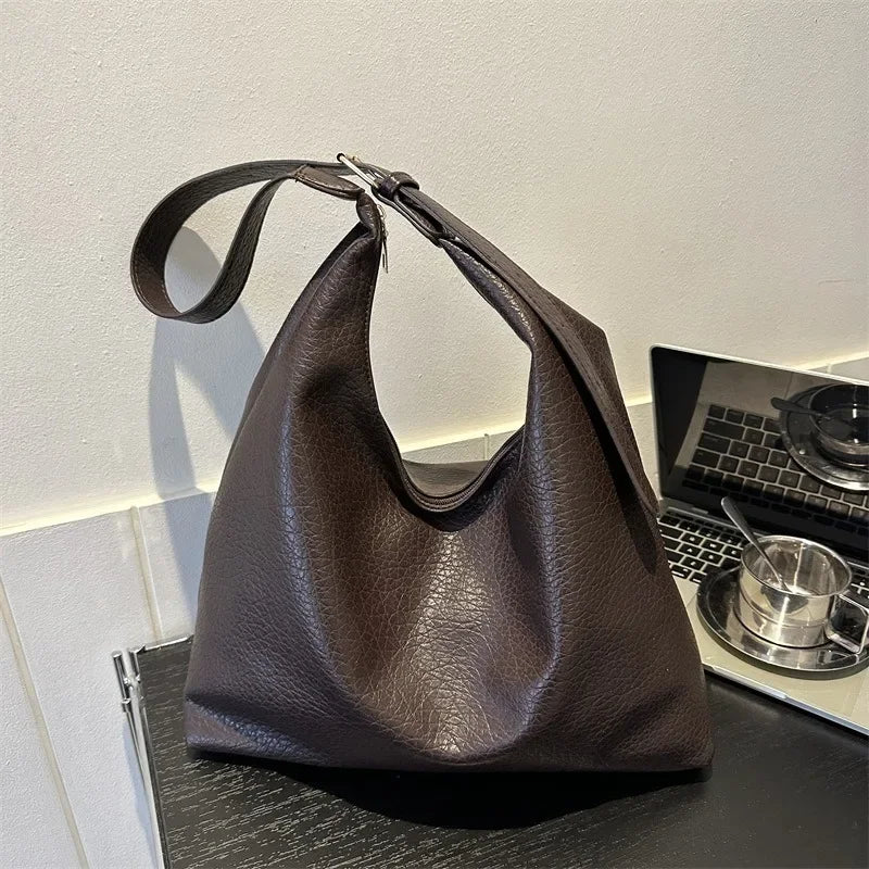 Fashion Leather Tote Bag for Women 2025 Trend Female Simple Large High Capacity Shoulder Bag Women Handbags Messenger Bags