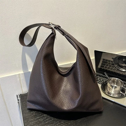 Fashion Leather Tote Bag for Women 2025 Trend Female Simple Large High Capacity Shoulder Bag Women Handbags Messenger Bags