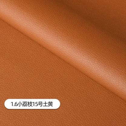Litchi Pattern Leather Fabric Upholstery Per Meter for Car Interior Bag Chairs Diy Sewing Waterproof Wearable Soft Cloth Plain