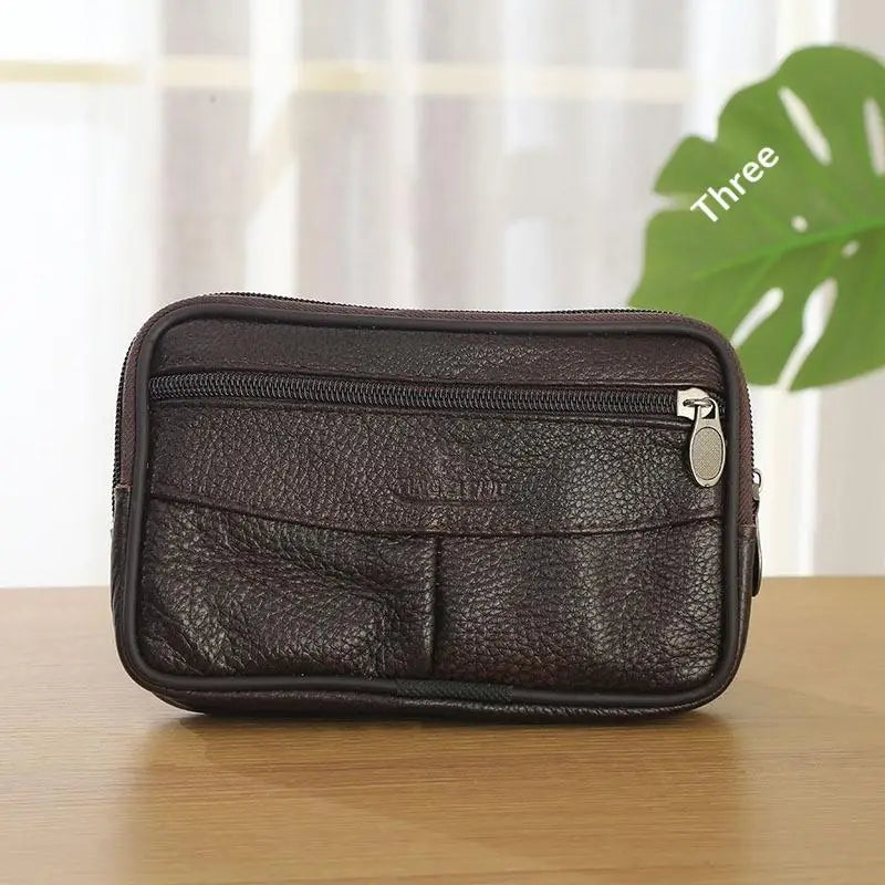 Leather Hand Bags For Men Large Capacity Money Purse Cell Mobile Phone Pocket Women Soft Double Zipper Male Clutch Bags