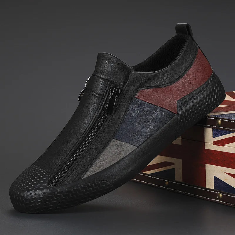 2025Leather Casual Shoes for Men Shoes Design Sneakers Man Comfortable Leather Shoes Men Loafers Hot Sale Moccasins Driving