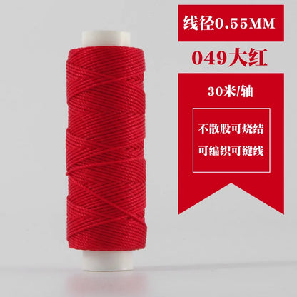 0.55mm Leather Waxed Sewing Thread For Hand Stitching Leather Cord DIY Bracelet Jewelry Making Round Waxed Line