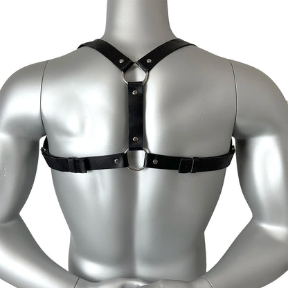 PU Leather Vest Strap Braces Suspender Men Harness Punk Chest Shoulder Belt Strap Strap Men's Belt Body Accessories