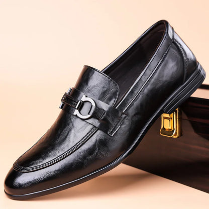 Men's Leather Shoes 2025 New High-quality Business Casual Shoes Men Loafers Spring Autumn Luxury Designer Dress Shoes Size 39-44
