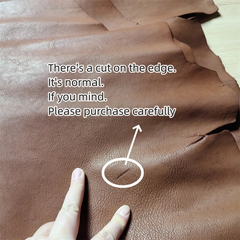 1.1mm Brown Vegetable Tanned Sheepskin. First Layer Leather. Real Leather Fabric. Handmade DIY For Shoes. Bag. Whole Sheepskin