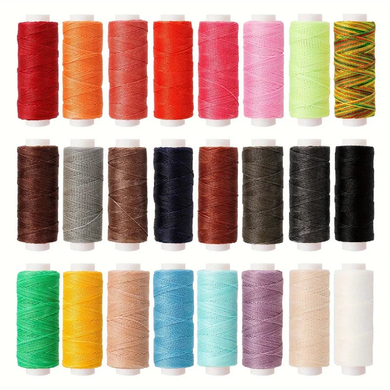 1pc Round Wax Thread 50 M 0.45mm Wax Rope Diy Handmade Material Leather Sewing Thread Polyester Wax Thread