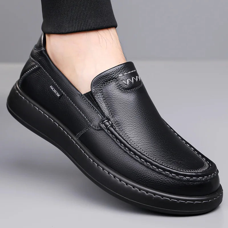 Classic Men's Business Loafers Thick-Soled Comfortable Driving Shoe High-Quality Lightweight And Anti-Slip Walking Shoe