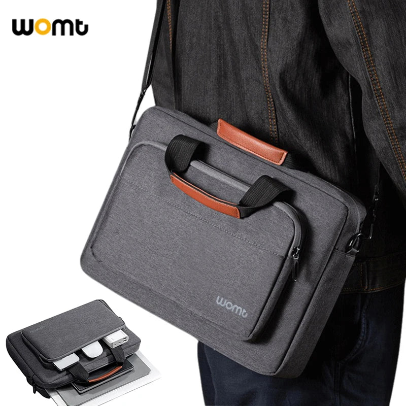 Laptop Bag for Men Business Briefcase Shoulder Handbag for Macbook HP Dell Lenovo Asus Surface Acer Huawei Notebook 14 15.6 inch