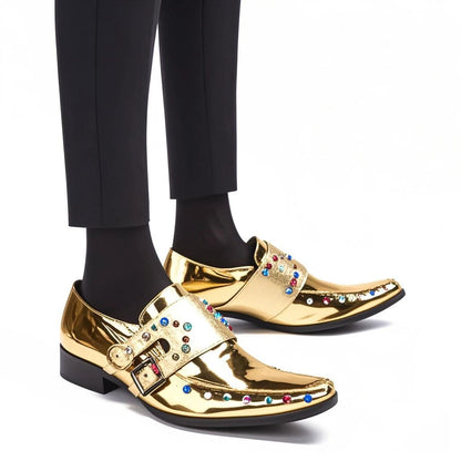 Summer Leather Shoes Men's Pointed Toe Youth Business Men's Shoes Spring and Summer New Men's British Casual Shoes