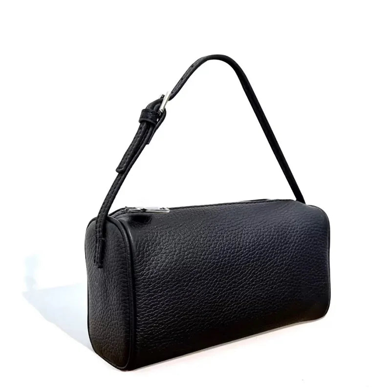 Real Leather Handbag for Women,Soft Leather Tubular Type,Shoulder Crossbody Bag,New Summer Travel Purse,Lady Everyday Phone Bags