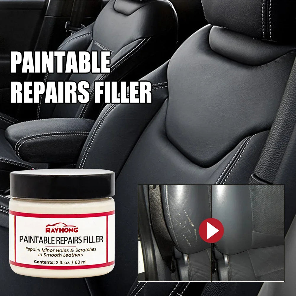 60ml Leather Filler Repair Compound Leather Restoration Cream Car Leather Conditioner Cleaner Auto Leather Repair Cream