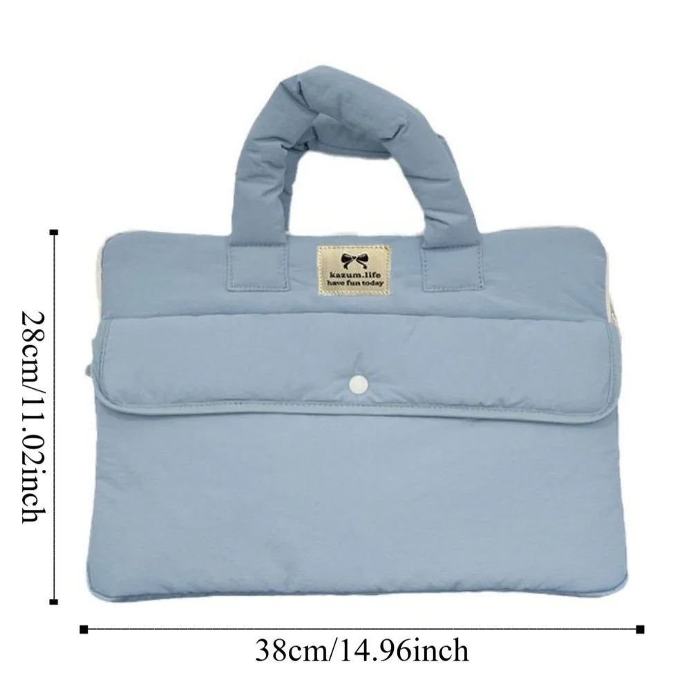 Travel Bag 15.6inch Portable Laptop Bags with Handle Lightweight Laptop Case Dual Zipper Cartoon Notebook Sleeve Women's Bag