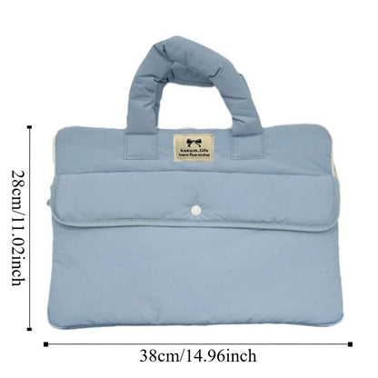 Travel Bag 15.6inch Portable Laptop Bags with Handle Lightweight Laptop Case Dual Zipper Cartoon Notebook Sleeve Women's Bag