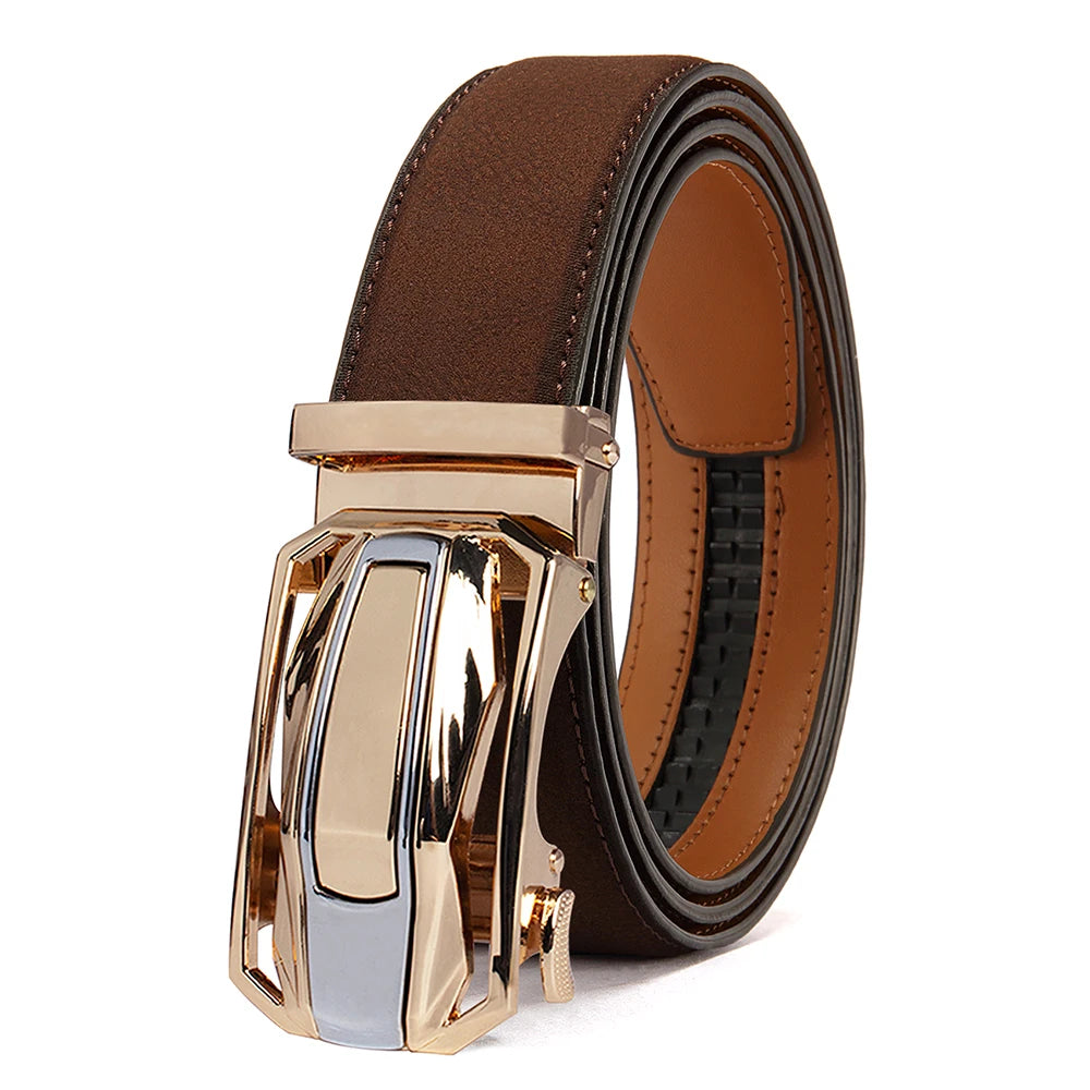 Men Leather Belt Automatic Buckle High Quality Male Leather Strap Luxury Jeans for Men Men Accessori