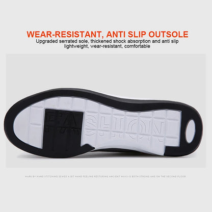 Leather Men Shoes Sneaker Trend Sports Running Breathable Men‘s Sneakers Non-slip Footwear Shoe for Male Walking Autumn