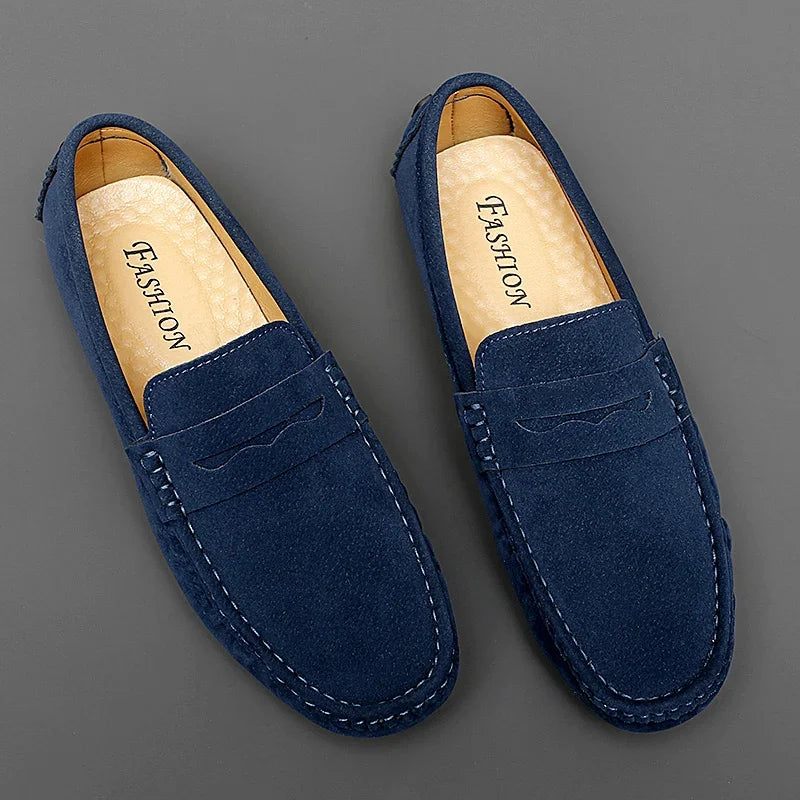 Mens Shoes Suede Leather Loafers Fashion Comfortable Walking Shoes for Men Sneakers New Flats Classic Original Style Casual Shoe
