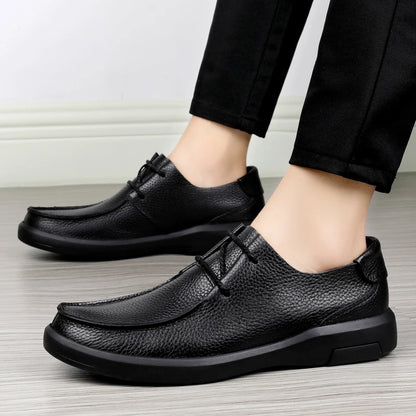 Casual Leather Shoes Men Loafers Trend Brand Business Shoes Autumn Slip on Flat Man Sneakes Comfortable Moccasins Zapatos Hombre