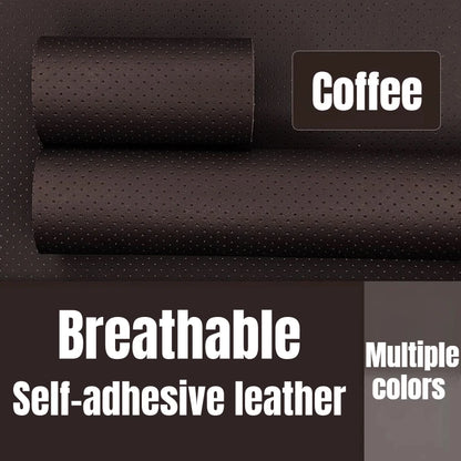 Perforated Breathable Faux Leather Self-Adhesive Leather Repair Sofa Patch Adhesive Tape Repair Car Seat Furniture Chair Repair