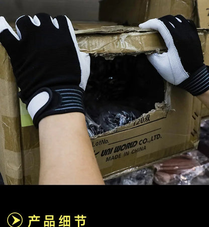Sheepskin Leather Work Gloves Safety Labour Protection Garden Sports Motorcycle Driver Workers Work Welding Wearresistant Gloves