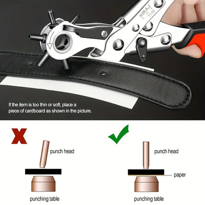 Leather Hole Punch Leather Tools Multifunctional Ordinary Carbon Steel Belt Puncher Punching Tool Belt Hole Puncher Crafts Tool