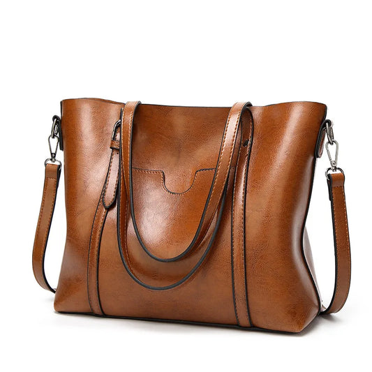 Women's Genuine Leather Tote Bag, Waterproof Multi Purpose Casual Shopping Outings Work Handbag Women Shoulder Crossbody Bags