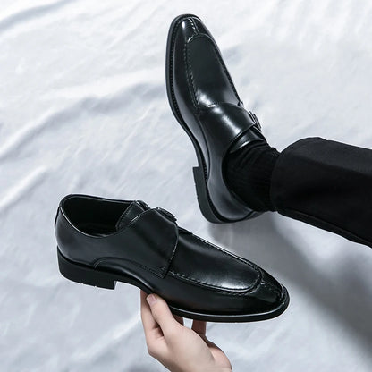 Leather Shoes For Men Fashion Buckle Classic Business Shoes for Male Luxury Brand Antiskid Cozy Men Loafers Design Shoes Men
