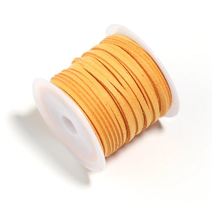 5m/Lot 2.7mm Korean Suede Leather Cord Flat Velvet Faux Thread Rope For DIY Crafts Clothing Accessories Ornament Making Supplies