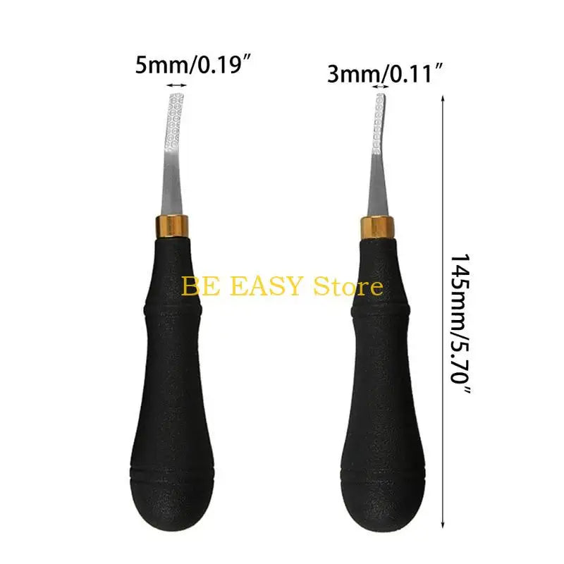 E28F Rougher Leather-Craft Hand Tool Stainless Steel Leathercraft Tools-Leather Beveler Tool for DIY Leather-Crafts