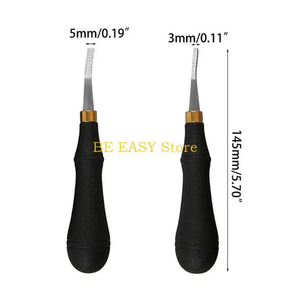 E28F Rougher Leather-Craft Hand Tool Stainless Steel Leathercraft Tools-Leather Beveler Tool for DIY Leather-Crafts