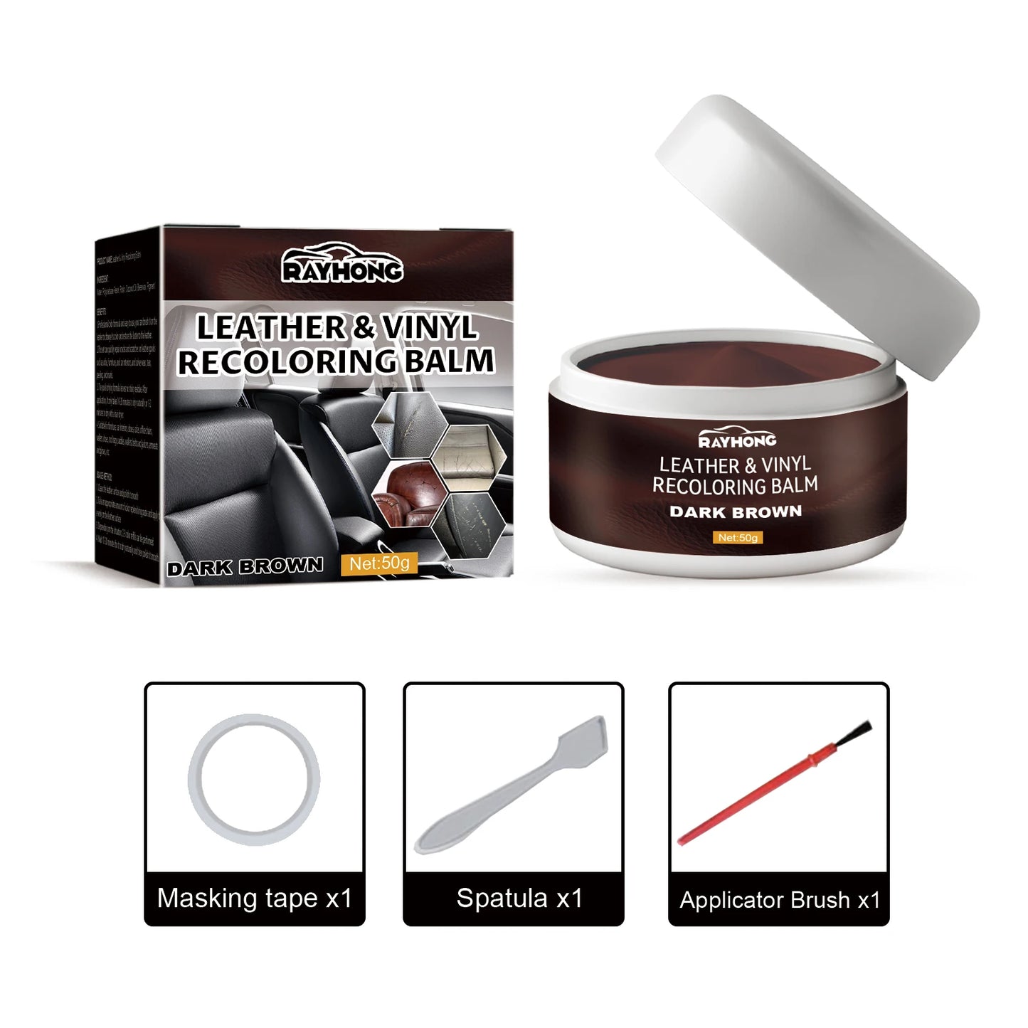 Leather Color Restorer Cream Kit for Car Seats Furniture Jackets Shoes Scratch Repair polish Renovation Cream DIY Leather Care