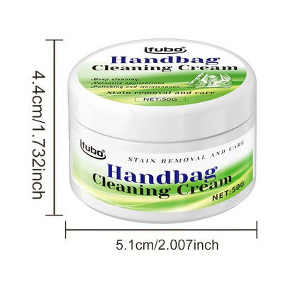 Leather Care Cleaning Cream 50G, Stain Remover & Polisher For Handbags, Shoes, Furniture, Restores Shine Easily