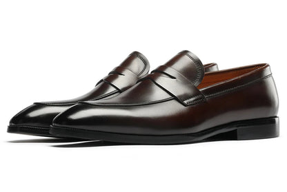 Men Loafer Casual Shoes Calf Leather Waterproofing Materials Formal Dress Shoes Oxfords for Men