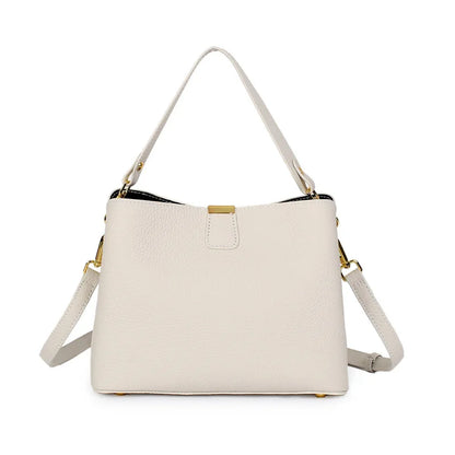 Women's Genuine Leather Handbag Luxury Bucket Style Casual Lady Fashion Shoulder Crossbody Messenger Bag for Girls 2025 Hot Sale