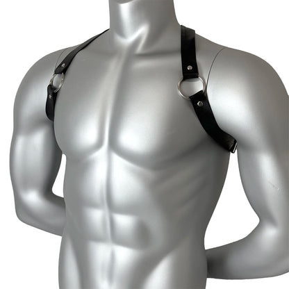PU Leather Vest Strap Braces Suspender Men Harness Punk Chest Shoulder Belt Strap Strap Men's Belt Body Accessories