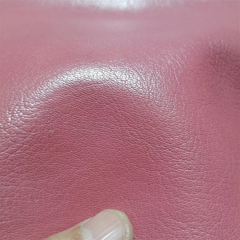 1.1/1.2mm Deep Pink Vegetable-Tanned Sheepskin. Top-Grain Leather. Genuine Leather Fabric. DIY For Bags By Hand. Whole Sheepskin