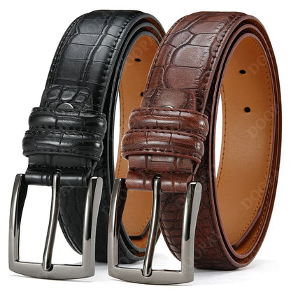 Famous Brand Business Belt Men Top Quality PU Luxury Leather Waist Strap Black Male Automatic Buckle Jeans Belts for Men