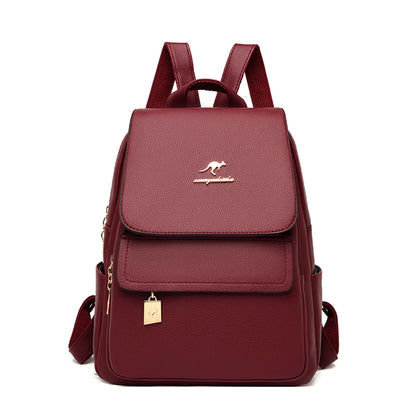 Women High Quality Leather Backpack Large Capacity School Shoulder Bags for Teenage Girls Travel Backpack Designer Sac A Dos