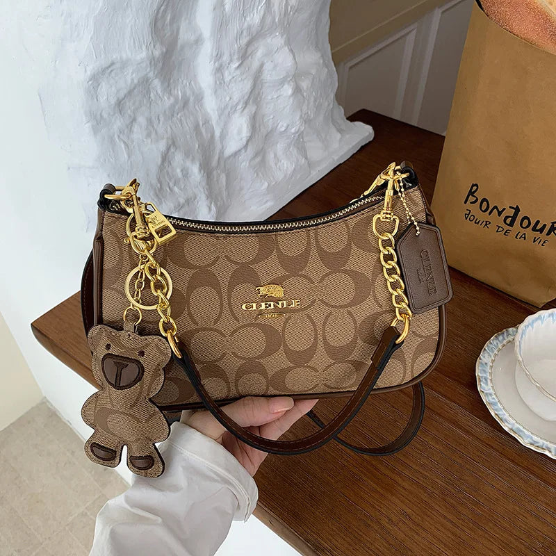 High-end style handbag for women, 2025 new model, unique and fashionable, trendy, retro, simple and elegant small square bag