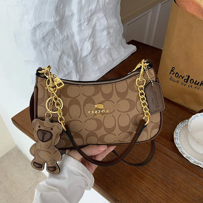 High-end style handbag for women, 2025 new model, unique and fashionable, trendy, retro, simple and elegant small square bag