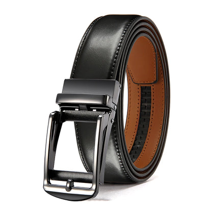 Men's Leather Belts Fashion Automatic Buckle PU Male Belts Luxury Business Designer Black Brown 115 125 135cm