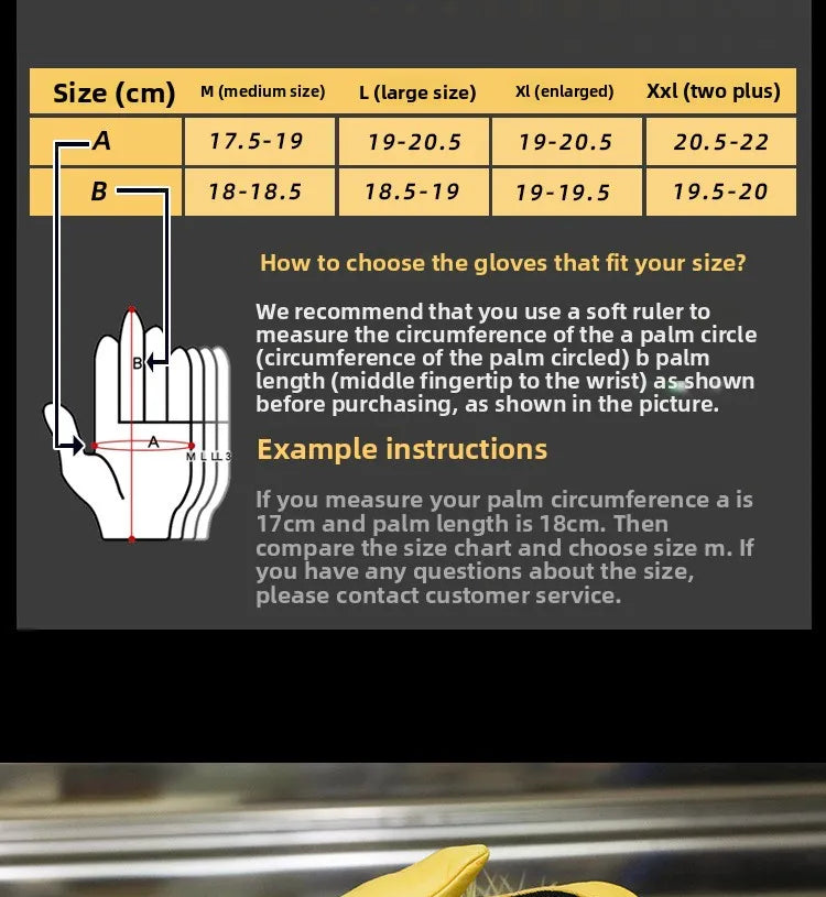 Sheepskin Leather Work Gloves Safety Labour Protection Garden Sports Motorcycle Driver Workers Work Welding Wearresistant Gloves