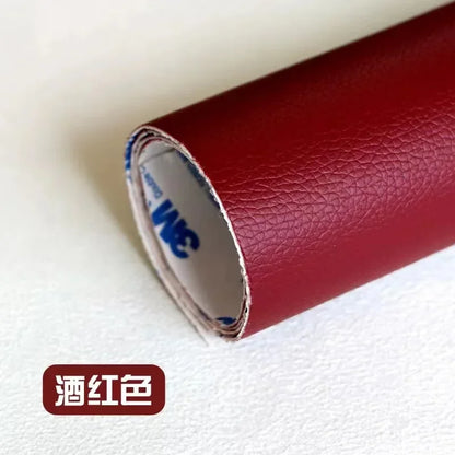PU Artificial Faux Leather Self-adhesive Fabric for Upholstery Interior Car Seats Patches Bags Furniture Leatherette Fabrics