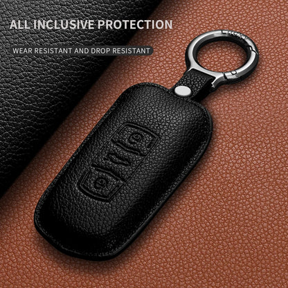 Leather Car Remote Key Case Accessories For Geely Emgrand 7 GX3 Atlas GS NL3 Gili EX7 GT Monjaro Boyue L PREFACE HAOYUE L ICON