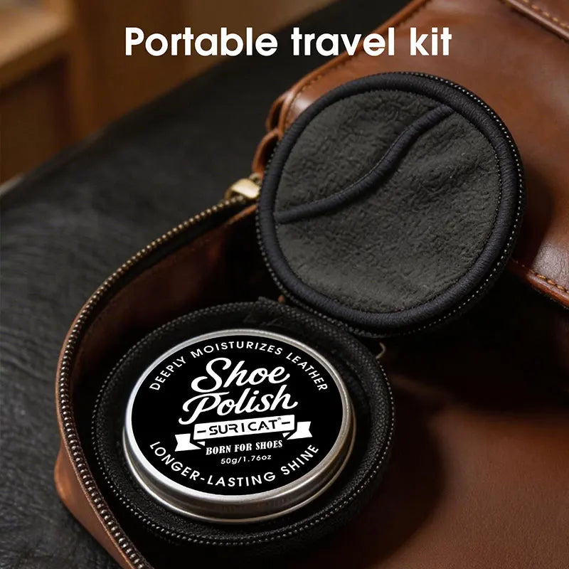 Leather Shoe Care Oil in Aluminum Box, Leather Cleaning and Nourishing Care, Polishing and Maintenance Oil, High-End Shoe and Leather Bag Polishing, Leather Cleaner, Car Seats, Sofas, High-End Leather Bag Cleaning Polishing S