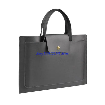 P9FA Lightweight Laptop Case With Ergonomic Handle Laptop Storage Bag PU Leather
