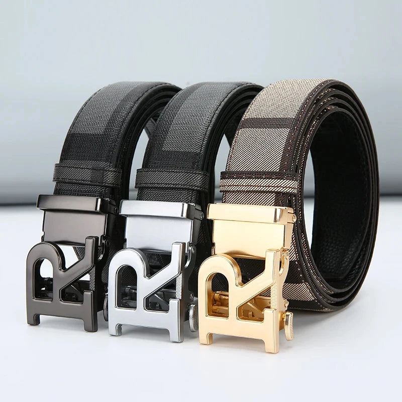 New Top Material Genuine Leather Cowhide Men's Belt, Fashionable and Versatile Business Belt for Men Luxury Brand Belts Men