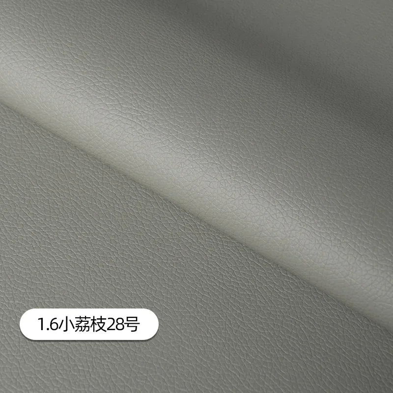 Litchi Pattern Leather Fabric Upholstery Per Meter for Car Interior Bag Chairs Diy Sewing Waterproof Wearable Soft Cloth Plain