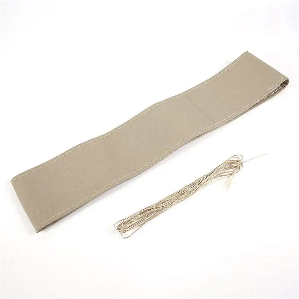 Car Steering Wheel Braid Cover Needles And Thread Artificial Leather Car Covers Suite 4 Color DIY Texture Soft Auto Accessories